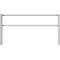 Stationary access barriers | for bolting on site | with top and quarter-bent bar | hot-dip galvanized | total width: 2500 mm